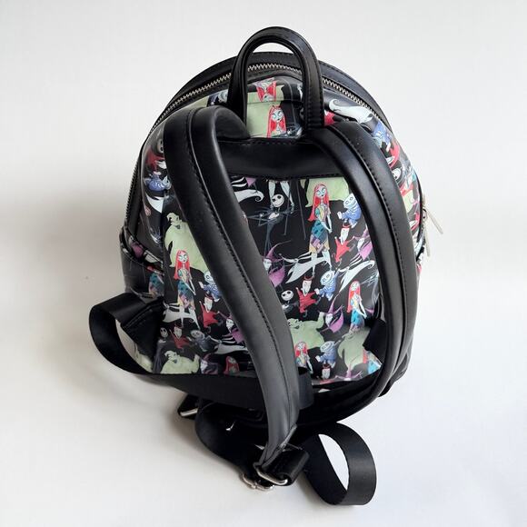 Loungefly Disney Tim Burton\'s The Nightmare Before Character Print Mini Backpack main image 5